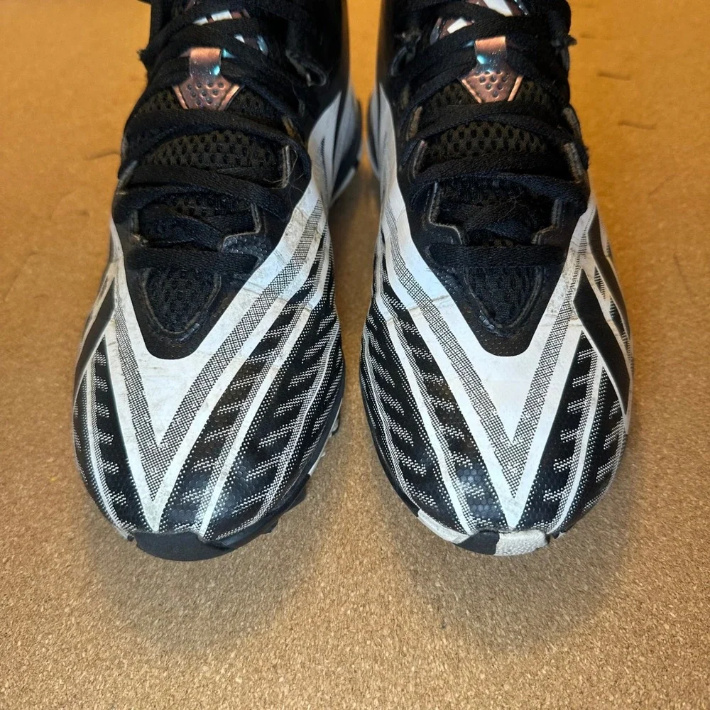 Adidas Freak Spark MD Football Cleats Mens 6‎ Black White Mid Top